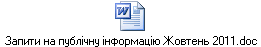 Запити на публічну інформацію Жовтень 2011.doc