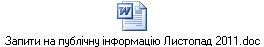 Запити на публічну інформацію Листопад 2011.doc